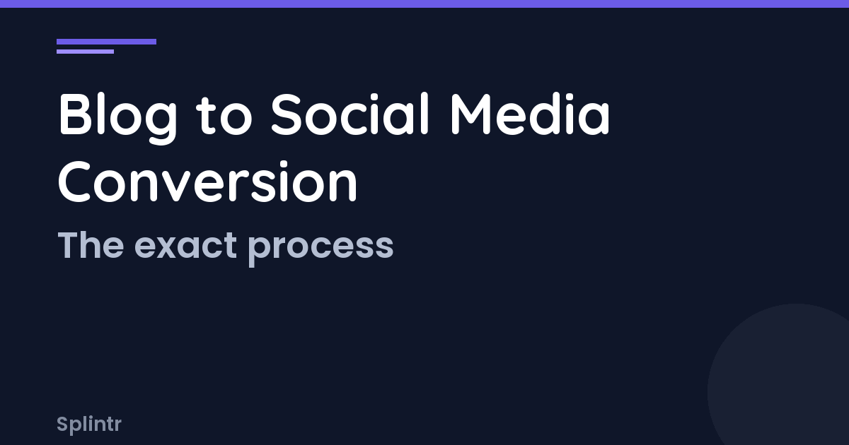 Blog to Social Media: The Exact Conversion Process for Every Platform
