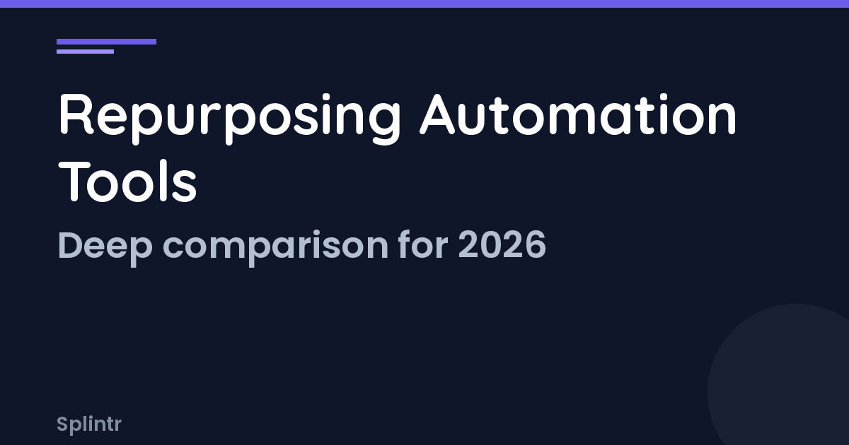 Content Repurposing Automation Tools: The Complete 2026 Comparison